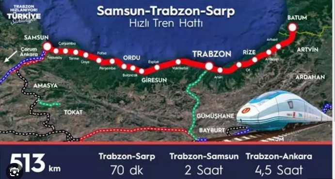 SAMSUN SARP DEMİRYOLU OTOBAN PROJESİYLE EŞ ZAMANLI YÜRÜTÜLMELİ